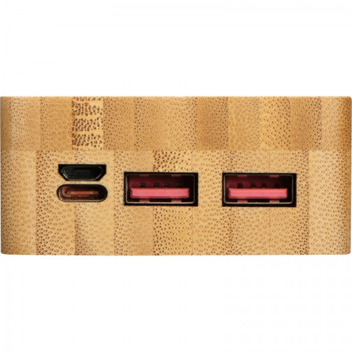 Power bank 20000 mAh bambusowy VALERIA Beżowy 3396913 (7)