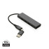 Hub USB 2.0 z USB C, aluminium z recyklingu Szary P308.682  thumbnail