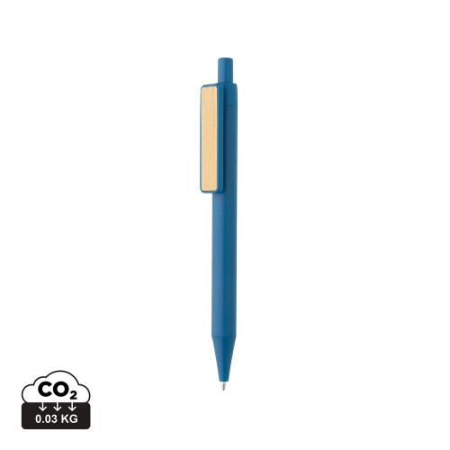 Długopis z bambusowym klipem, RABS niebieski P611.085 (6)