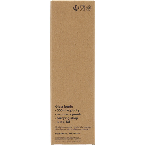 Butelka szklana KLAGENFURT 500 ml Czarny 084203 (12)