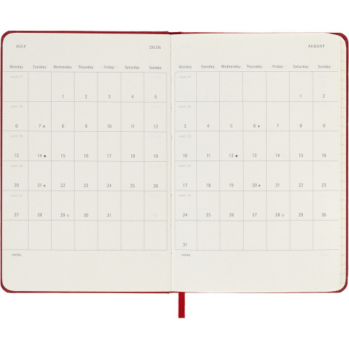 Kalendarz MOLESKINE Czerwony VM292-05/2026 (6)