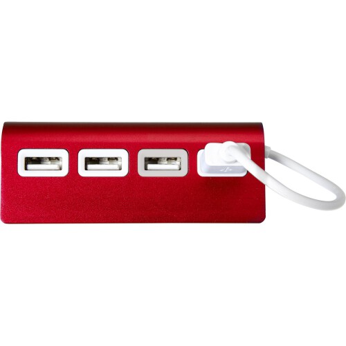 Hub USB czerwony V3790-05 (1)