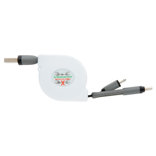 Zwijany kabel do ładowania i synchronizacji 3 w 1 Czarny P302.221 (2)