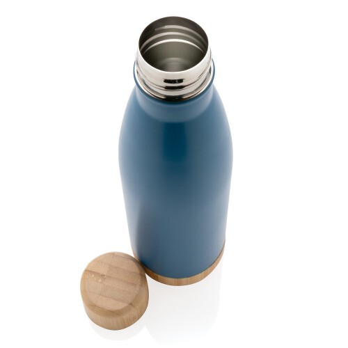 Butelka termiczna 700 ml, bambusowy element niebieski P436.795 (3)