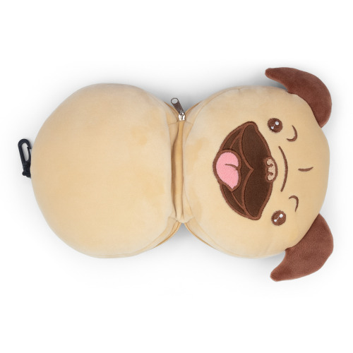 Pluszowy pies, zagłówek podróżny, maska na oczy | Atta Beżowy HE848-20 (9)