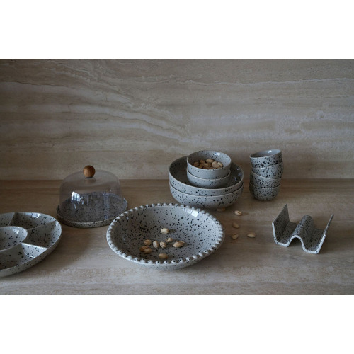 Miska do serwowania DITTE, szary/czarny Czarny 5018335- 