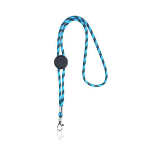 Sznurkowa smycz z RPET, regulowana / Ecoyard Tourquise Blue