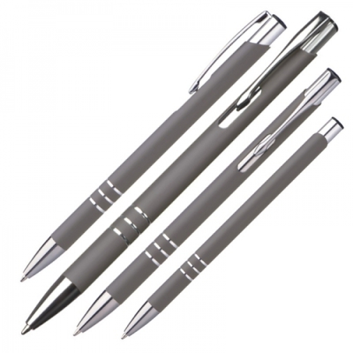 Długopis metalowy soft touch NEW JERSEY grafitowy 055577 (1)