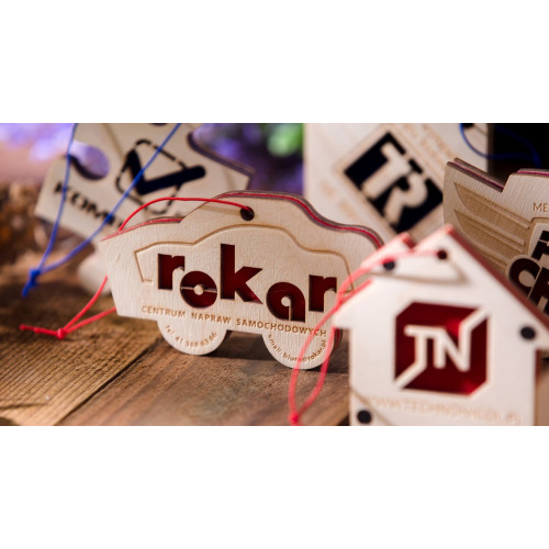 Zawieszka drewniana z kolorowym filcem Drewniany FSH02 (1)