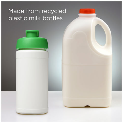 Baseline bidon o pojemności 500 ml z wieczkiem zaciskowym z materiałów z recyklingu Biały 21046193 (4)