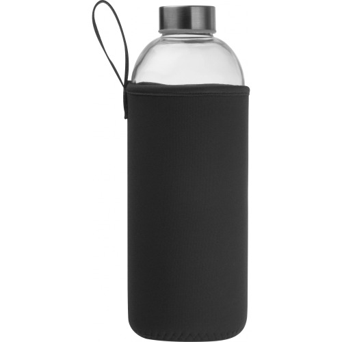 Butelka szklana z pokrowcem 1000 ml JESSICA Czarny 6242703 (11)