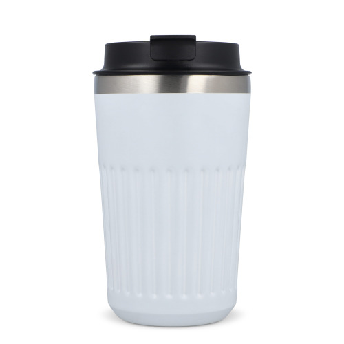 Termos na kawę ze stali nierdzewnej pochodzącej z recyklingu, 400 ml Biały LT98698-N0001 (9)