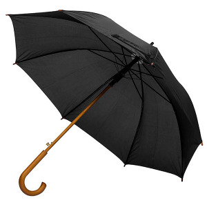 Parasol automatyczny z drewnianą rączką Czarny