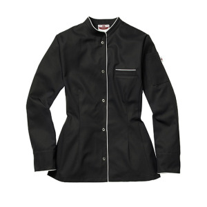 Bluza Kucharska Damska Slim Lyocell Poliester Wysokie Wchlanianie Wilgoci - Black & White