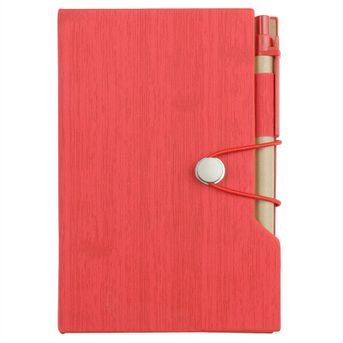 Zestaw do notatek, notatnik A5, karteczki samoprzylepne, długopis czerwony V2945-05 (3)