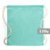 Worek ze sznurkiem z bawełny z recyklingu Zielony V8168-06  thumbnail