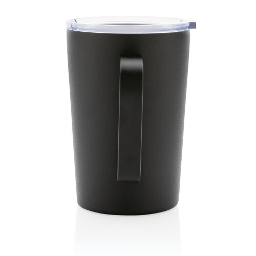 Kubek termiczny 420 ml, stal nierdzewna z recyklingu black P433.051 (1)