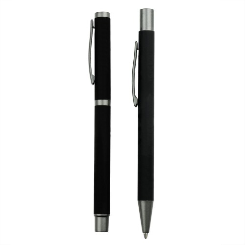Zestaw piśmienny, długopis i pióro kulkowe czarny V1957-03 (2)