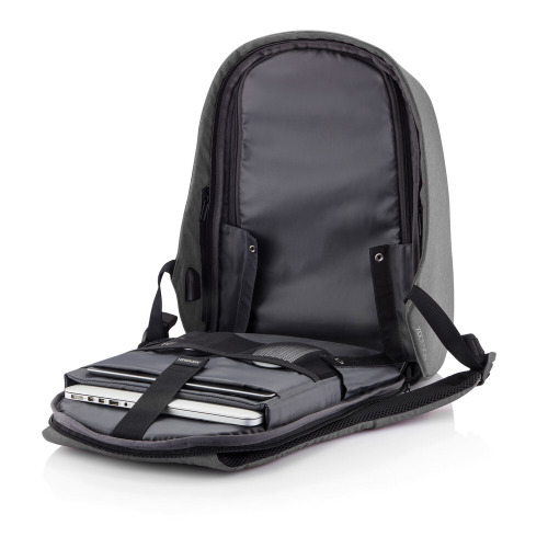 Bobby Hero XL, plecak na laptopa do 17" i tablet do 12,9", chroniący przed kieszonkowcami, wykonany z RPET szary V0997-19 (14)