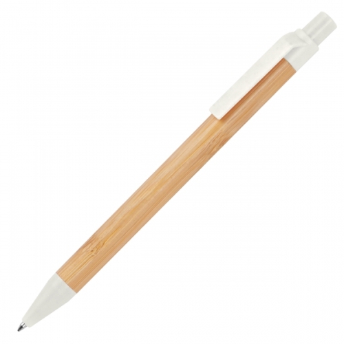 Długopis bambusowy Halle biały 321106 
