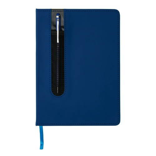 Zestaw upominkowy, notatnik A5 (kartki w linie), długopis niebieski V2717-11 (2)