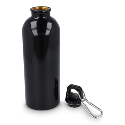 Butelka jednościenna ze stali nierdzewnej pochodzącej z recyklingu, 500 ml Czarny LT98693-N0002 (1)