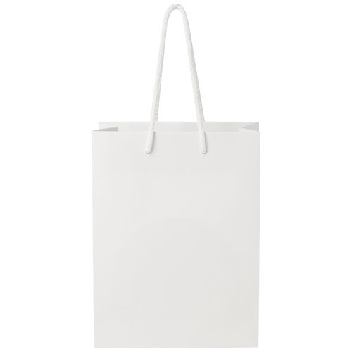 Ręcznie robiona torba z papieru integra z plastikowymi uchwytami – 18 x 9 x 23 cm Biały 1ZB00901 (2)