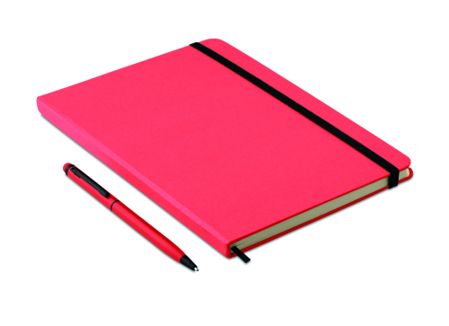 Zestaw notes z długopisem czerwony MO9348-05 (1)