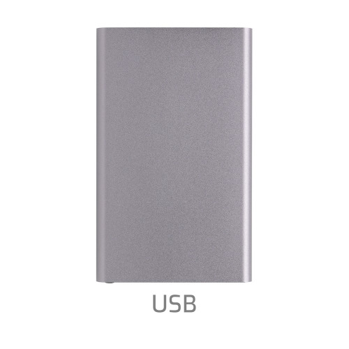 Power bank 4000 mAh z aluminium z recyklingu Szary P322.420 (1)