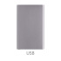 Power bank 4000 mAh z aluminium z recyklingu Szary P322.420 (1) thumbnail