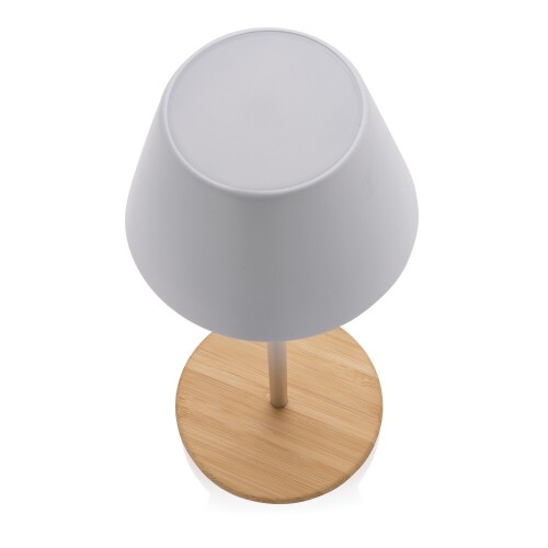 Lampka na biurko Pure Glowe, plastik z recyklingu biały P513.283 (1)