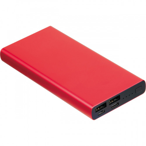 Power bank 10000 mAh z aluminium z recyklingu GIORGIA Czerwony 3450305 