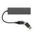 Hub USB 2.0 z USB C, aluminium z recyklingu szary P308.682 (2) thumbnail