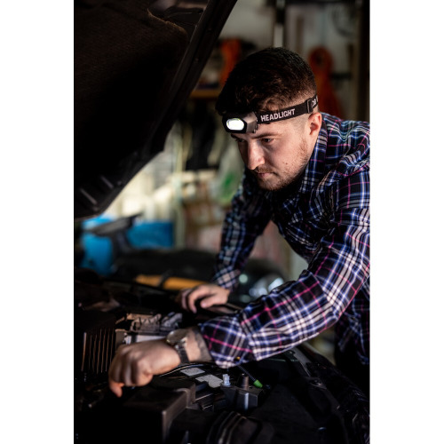 Latarka na głowę ze światłem COB | Pauline Czarny V7244-03 (1)