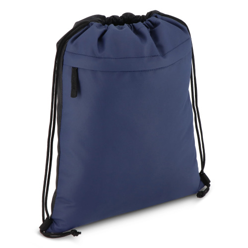 Torba ze sznurkiem z powlekanego PU R-PET 600D, wymiary 33 x 42 cm Ciemnoniebieski LT91394-N0010 