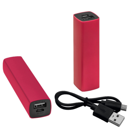 Power Bank plastikowy SACRAMENTO 2200mAh Czerwony 034305 