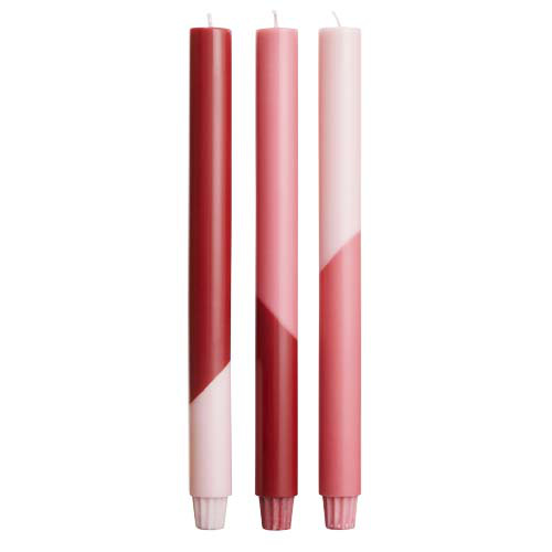 Originalhome Eden świece diagonalne — zestaw 3 szt. Czerwony 12642521 (2)