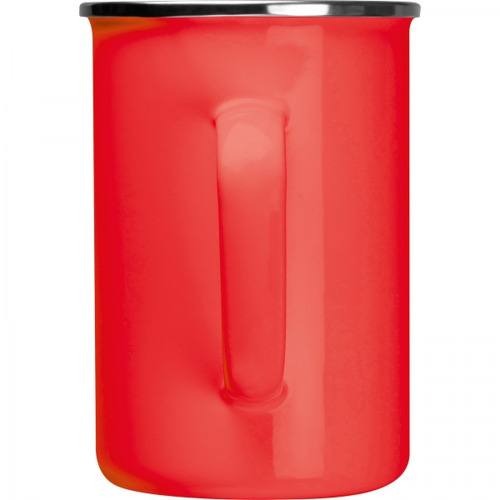 Kubek metalowy emaliowany 550 ml GENE Czerwony 8385705 (2)