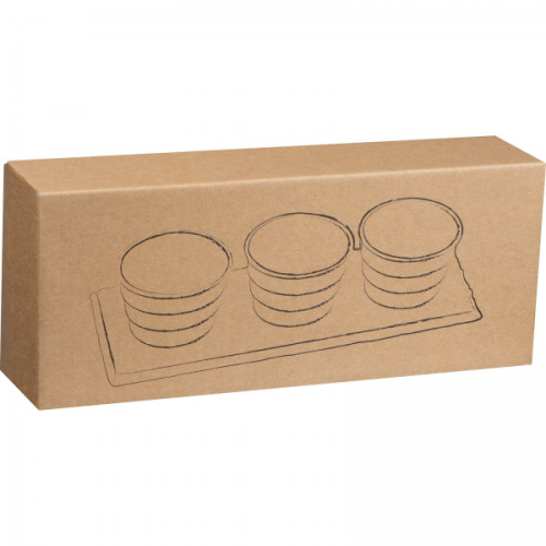 Zestaw miseczek z podstawką GRACIA Biały 8097506 (4)