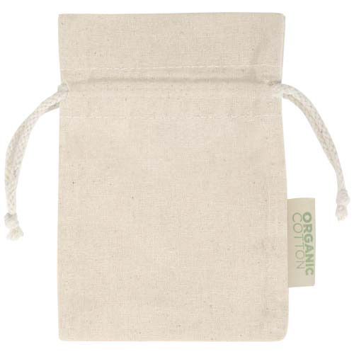 Odisha organiczna torebka prezentowa z certyfikatem OCS o gramaturze 140 g/m² — 15 x 10 cm  Naturalny 12079606 (2)