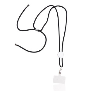 Smycz z uchwytem na telefon z RPET / Daily Czarny