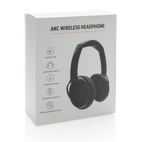 Bezprzewodowe słuchawki nauszne z systemem ANC czarny P329.191 (9)