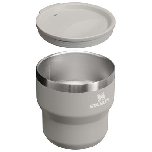 Termoizolowany kubek kempingowy Stanley Stay Hot 295 ml ze stali nierdzewnej, umożliwiający wkładanie kubków jeden w drugi Szary 10097382 (4)