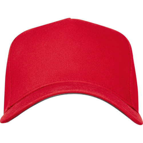 Czapka z daszkiem bawełniana 5 paneli 290 g/m2 AXEL Czerwony 5391805 (3)