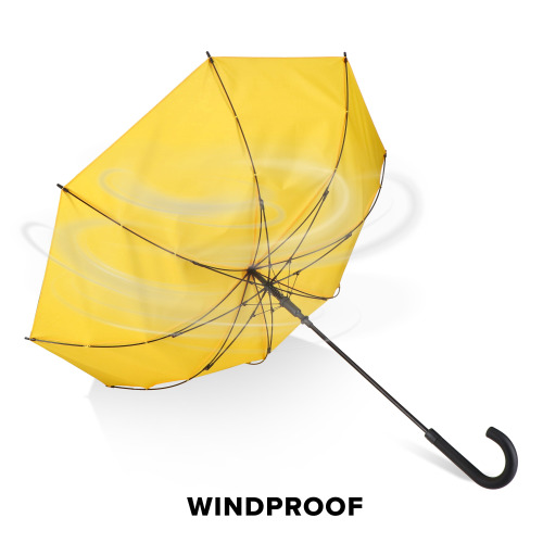 Verdure 190T Pongee 23" Wiatroodporny parasol z uchwytem, automatyczny żółty LT97119-N0041 (4)