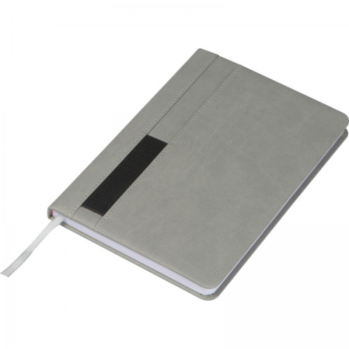 Notatnik A5 w kratkę CLELIA Szary 2136307 (2)