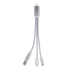 Kabel ładujący 2 w 1 USB-A/C do USB-C i Lightning, aluminiowy Srebrny LT95664-N0005 (1) thumbnail