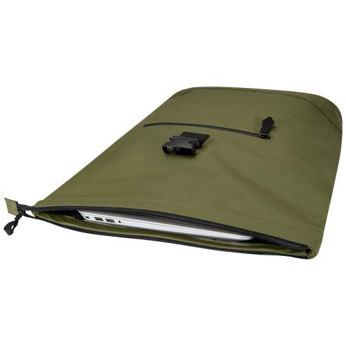 Resi Plus plecak na 15-calowego laptopa o pojemności 18 l z recyklingu, z certyfikatem GRS i zwijaną górną częścią Leśny zielony 13009364 (4)