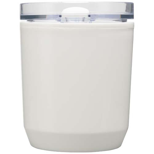 Hudson kubek z podwójnymi ściankami o pojemności 180 ml wykonany z tworzyw sztucznych pochodzących z recyklingu Biały 10085201 (2)