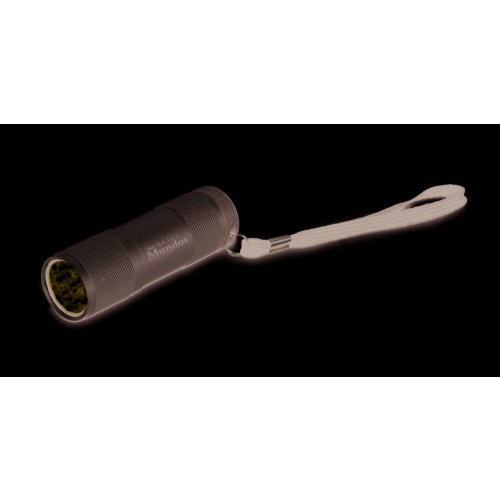 Metalowa latarka z 9 LED Srebrny mat KC6860-16 (5)